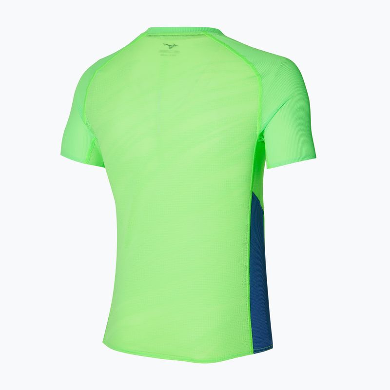 Maglietta da corsa da uomo Mizuno Aero Tee verde chiaro 2