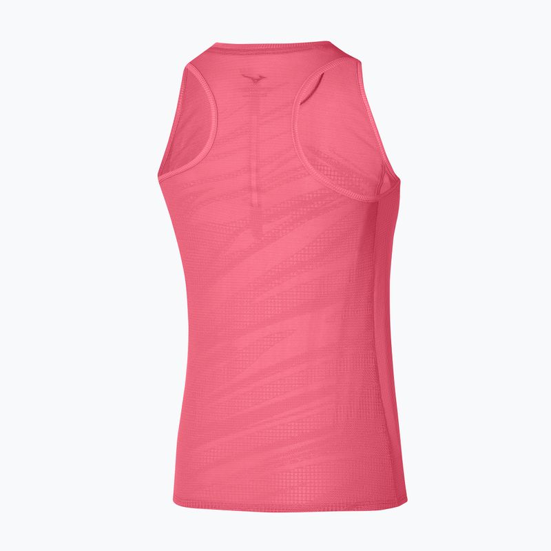 Canotta running donna Mizuno Aero Tank sunkissed coral 2