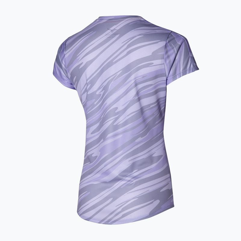 Maglietta da corsa da donna Mizuno Core Graphic Tee lilla pastello 2