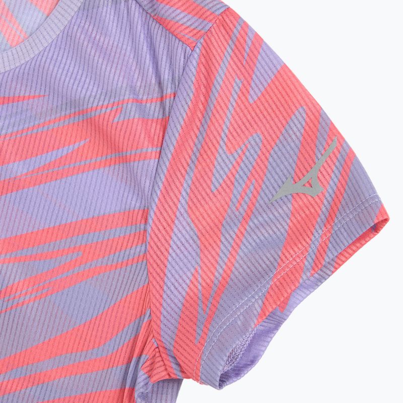 Maglietta da corsa da donna Mizuno DAF Graphic Tee lilla pastello 3