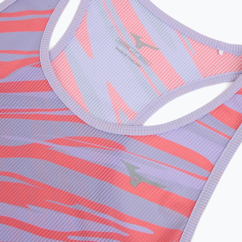 Canotta running donna Mizuno DAF Graphic Tank lilla pastello 3