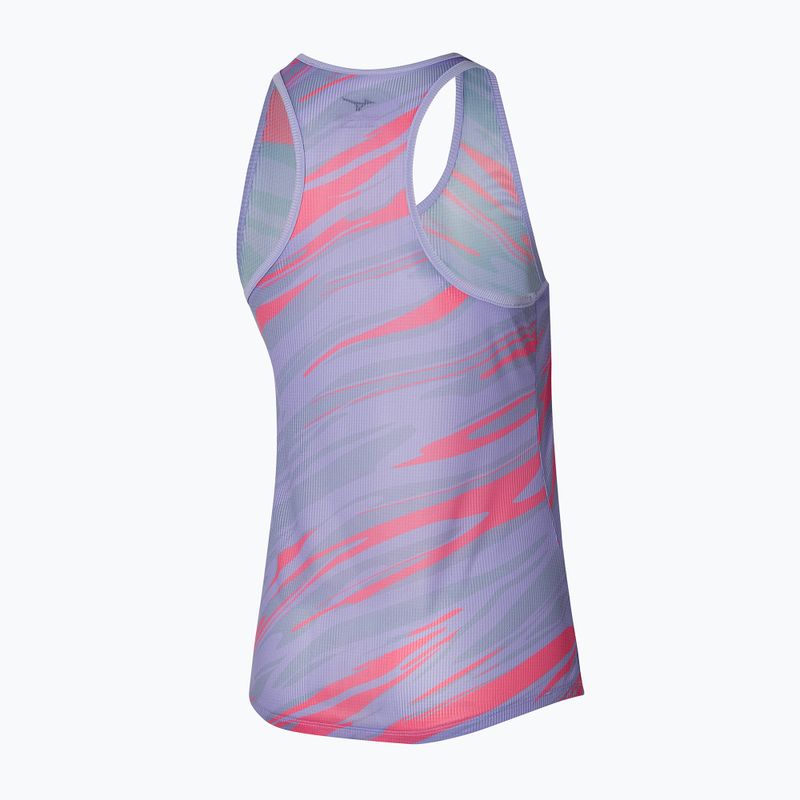 Canotta running donna Mizuno DAF Graphic Tank lilla pastello 2