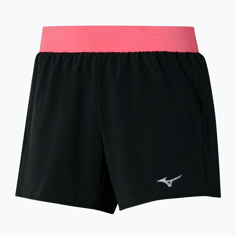 Pantaloncini da corsa da donna Mizuno Alpha 4.5 nero/corallo