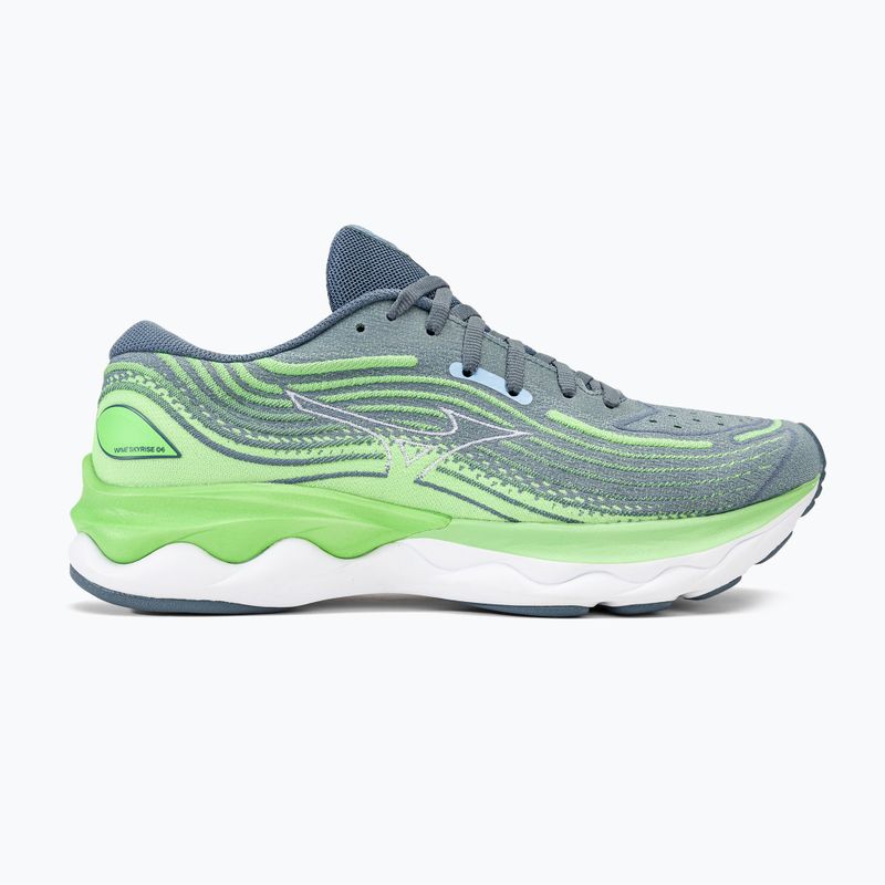Scarpe da corsa da uomo Mizuno Wave Skyrise 4 verde mimetico/blu di Cina/909c 2