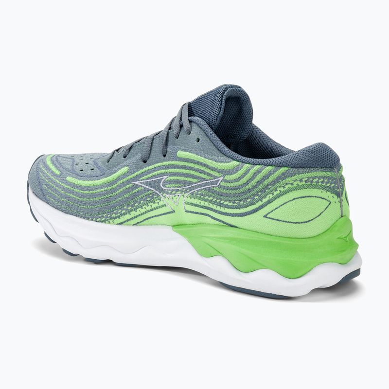 Scarpe da corsa da uomo Mizuno Wave Skyrise 4 verde mimetico/blu di Cina/909c 3