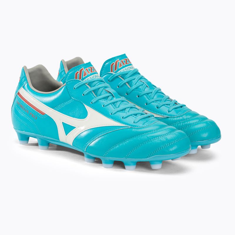 Scarpe da calcio Mizuno Morelia II Pro blu e bianche P1GA231325 4