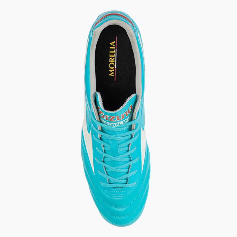 Scarpe da calcio Mizuno Morelia II Pro blu e bianche P1GA231325 6