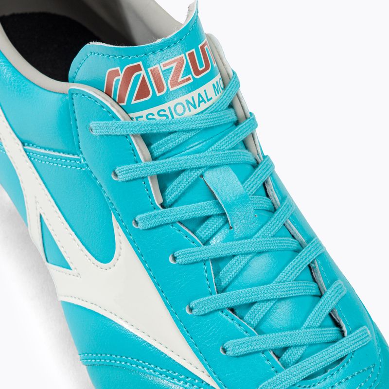 Scarpe da calcio Mizuno Morelia II Pro blu e bianche P1GA231325 8