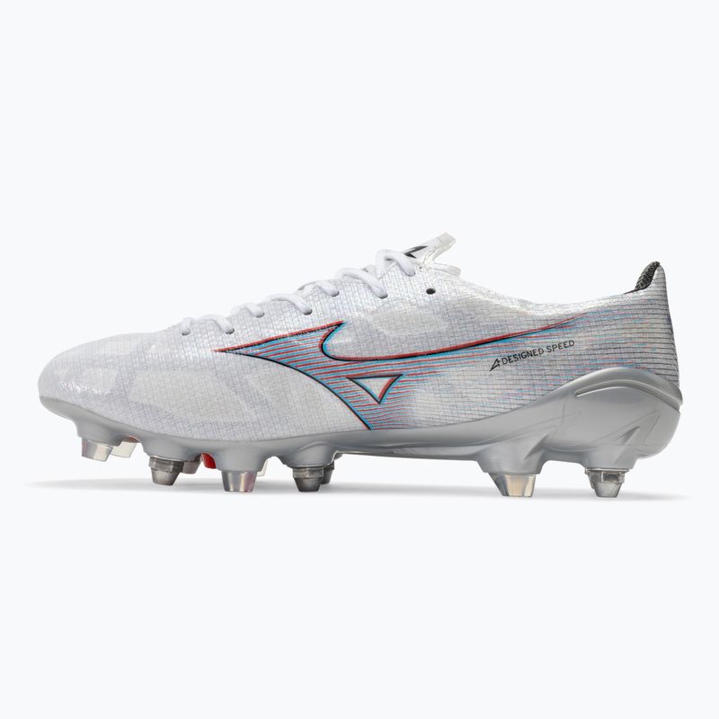 Scarpe da calcio da uomo Mizuno Alpha JP Mix bianco/rosso fuoco/ 801 c 10