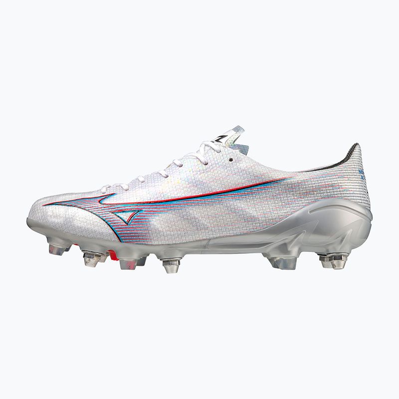 Scarpe da calcio da uomo Mizuno Alpha JP Mix bianco/rosso fuoco/ 801 c 12