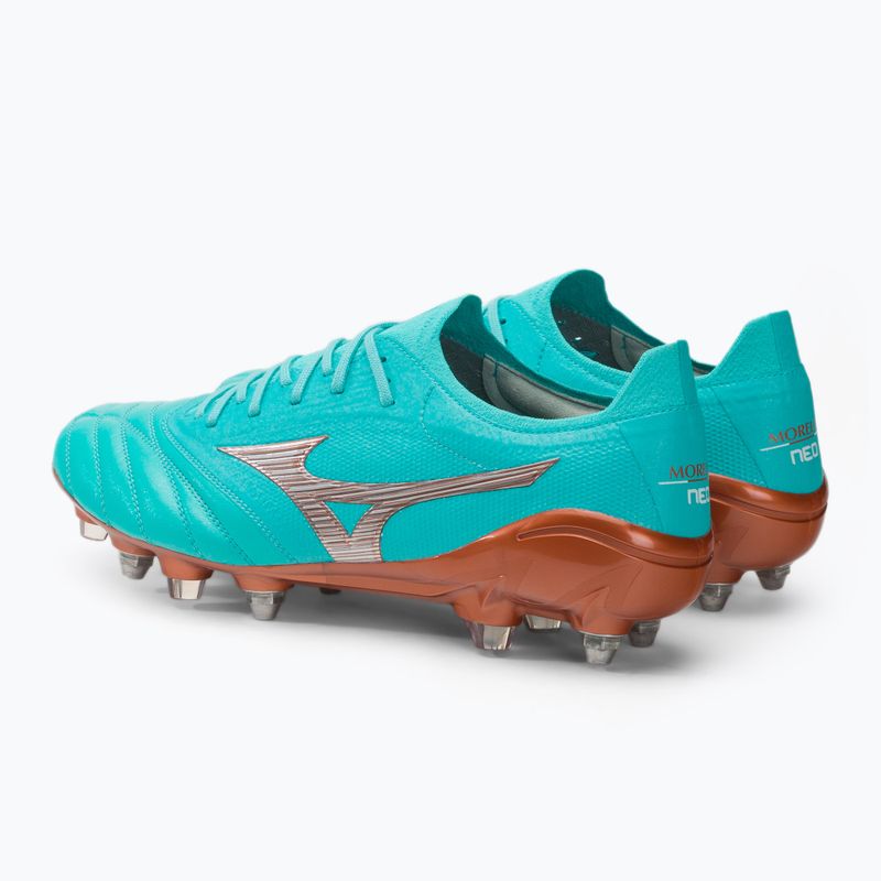 Scarpe da calcio Mizuno Morelia Neo III Beta JP MD blu P1GC239025 3