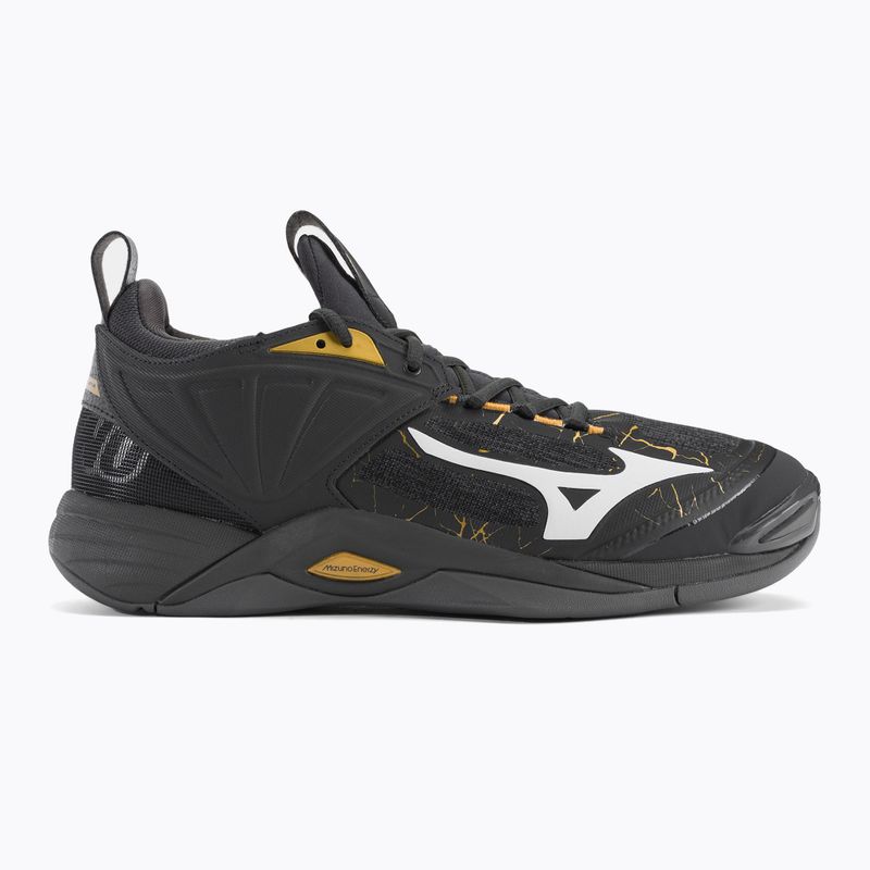 Scarpe da pallavolo da uomo Mizuno Wave Momentum 2 nero oyster/mp gold/inrongat 2