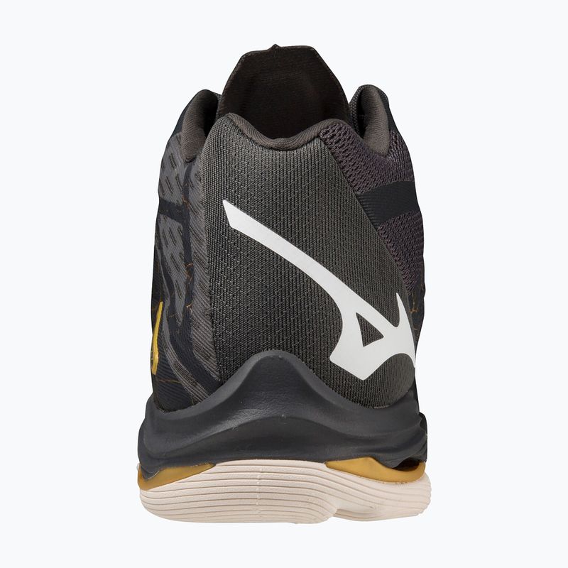 Scarpe da pallavolo da uomo Mizuno Wave Lightning Z7 Mid nero oyster/mp gold/irongate 11