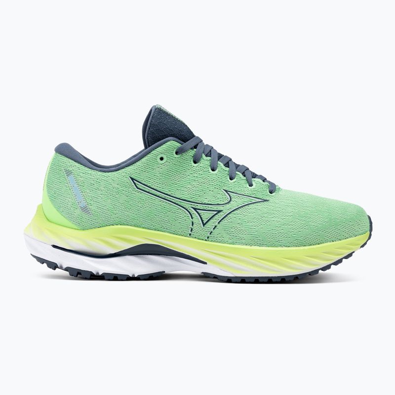 Scarpe da corsa da uomo Mizuno Wave Inspire 19 909c/blu cina/verde camoscio 2