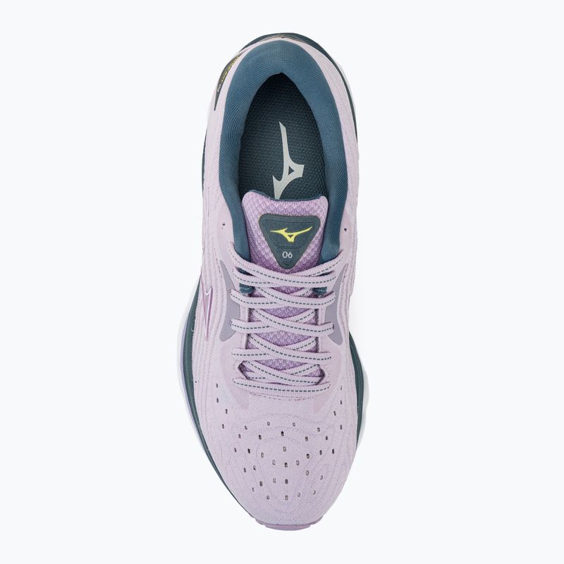 Scarpe da corsa da donna Mizuno Wave Sky 6 pastilac/bianco/blu Cina 5