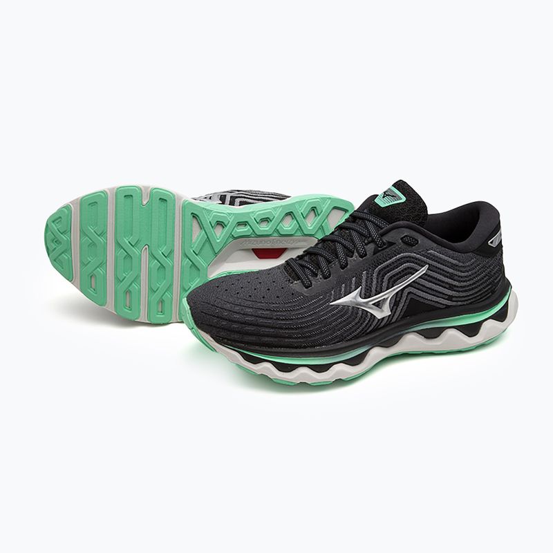 Scarpe da corsa da donna Mizuno Wave Horizon 6 irongate/silv/springbud 15