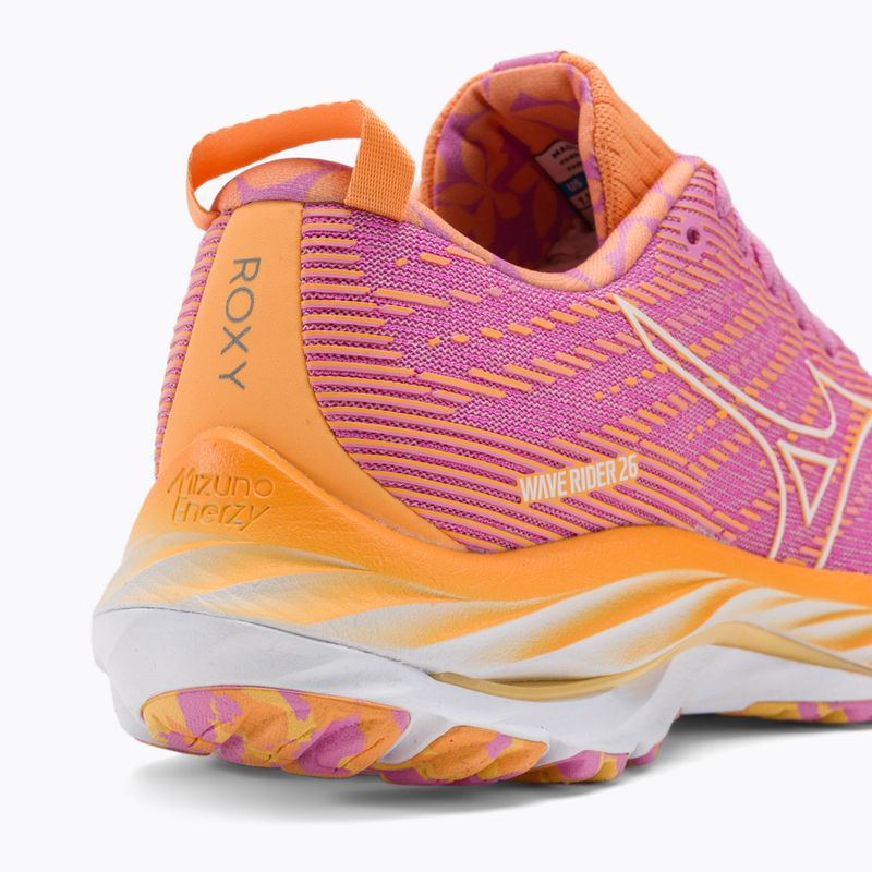 Scarpe da corsa da donna Mizuno Wave Rider 26 Roxy ciclamino/bianco/mockorang 10