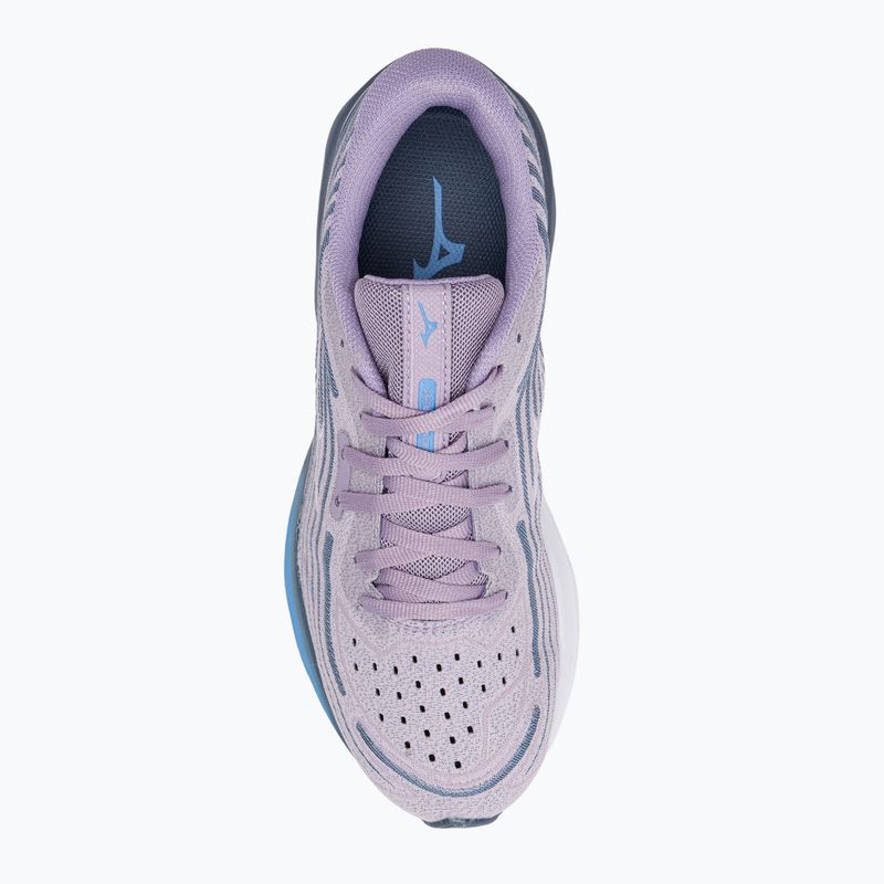 Scarpe da corsa da donna Mizuno Wave Skyrise 4 glicine/bianco/chinablu 7