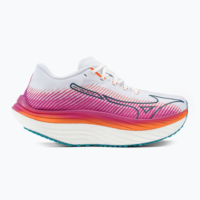 Mizuno Wave Rebellion Pro scarpe da corsa bianche e rosa J1GD231721 2