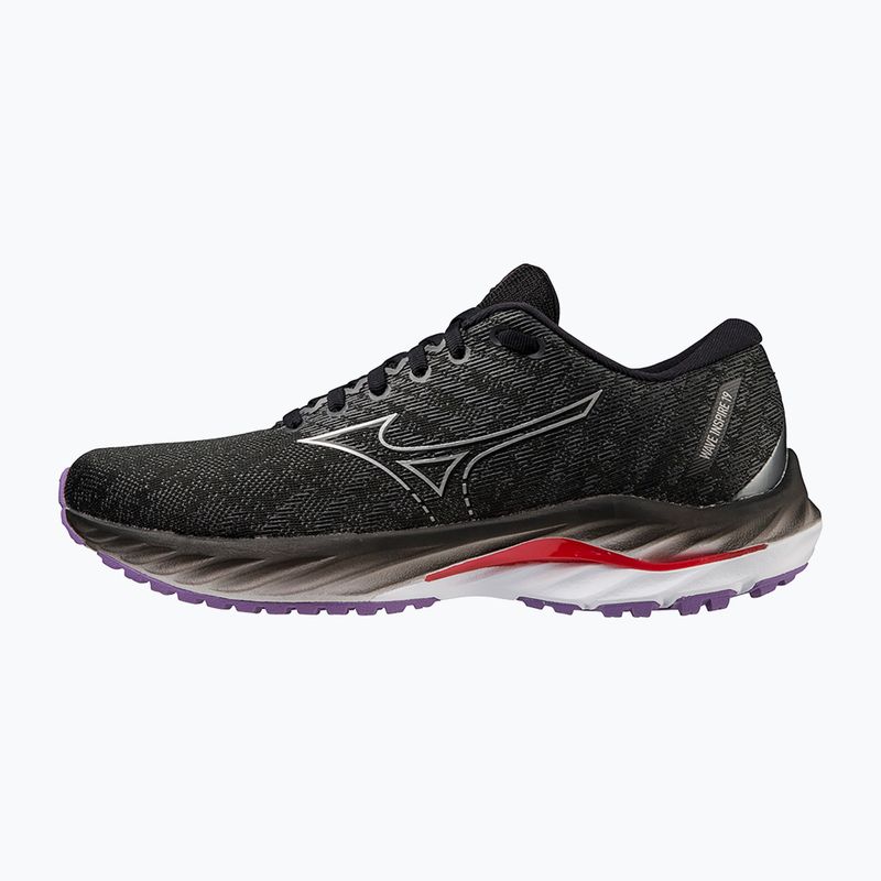 Scarpe da corsa da donna Mizuno Wave Inspire 19 W nero/ argento/ bitsweet 10