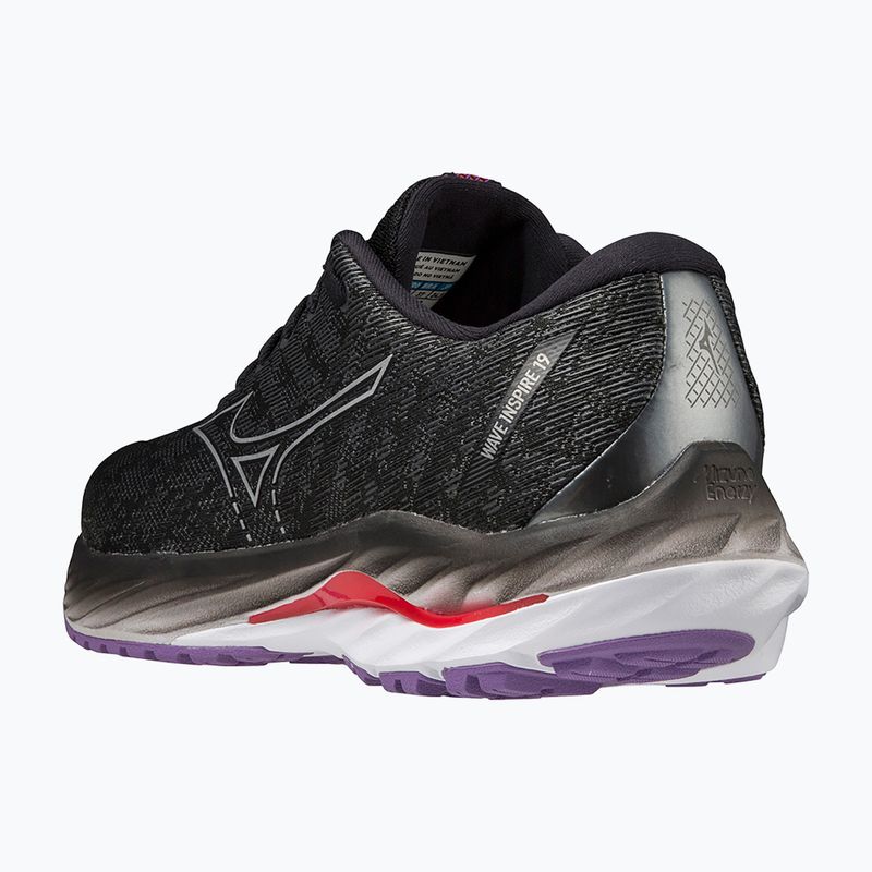 Scarpe da corsa da donna Mizuno Wave Inspire 19 W nero/ argento/ bitsweet 12