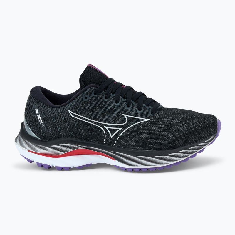 Scarpe da corsa da donna Mizuno Wave Inspire 19 W nero/ argento/ bitsweet 2