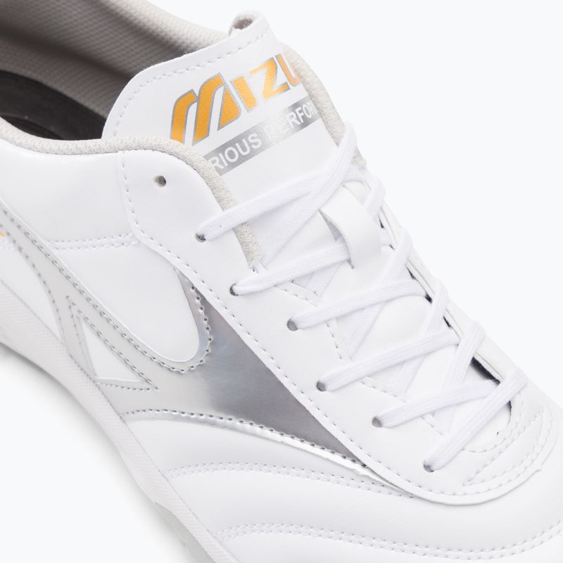 Scarpe da calcio Mizuno Morelia Sala Classic TF bianco/argento/oro uomo 8