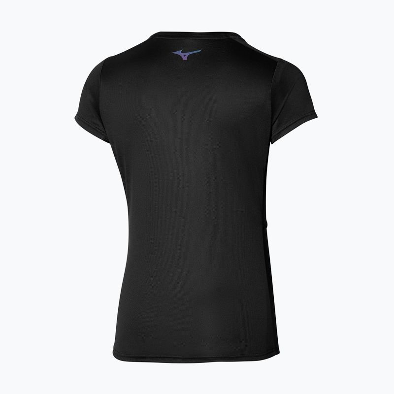 Mizuno Two Loops 8 Tee donna nero 2