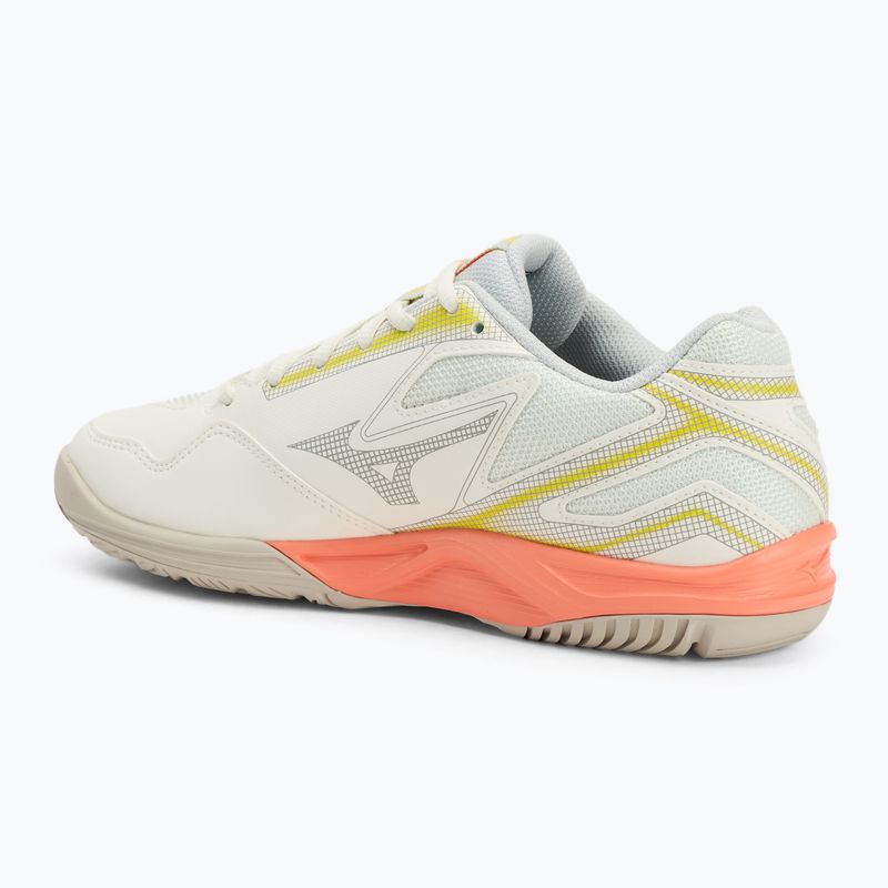 Scarpe da tennis da donna Mizuno Break Shot 4 AC bianco neve/fiamma neon/grigio fantasma 3