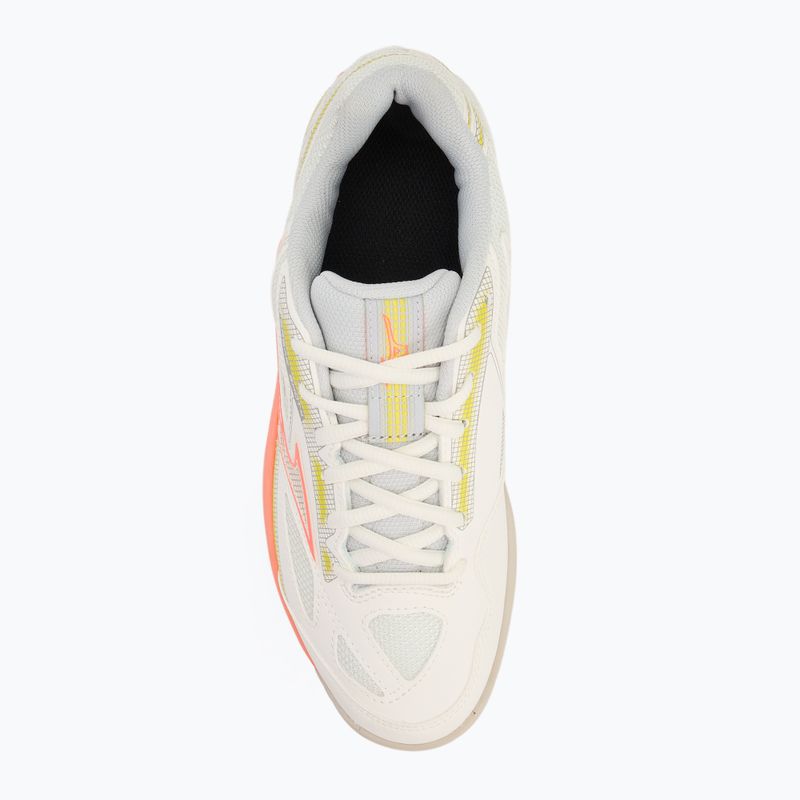 Scarpe da tennis da donna Mizuno Break Shot 4 AC bianco neve/fiamma neon/grigio fantasma 5