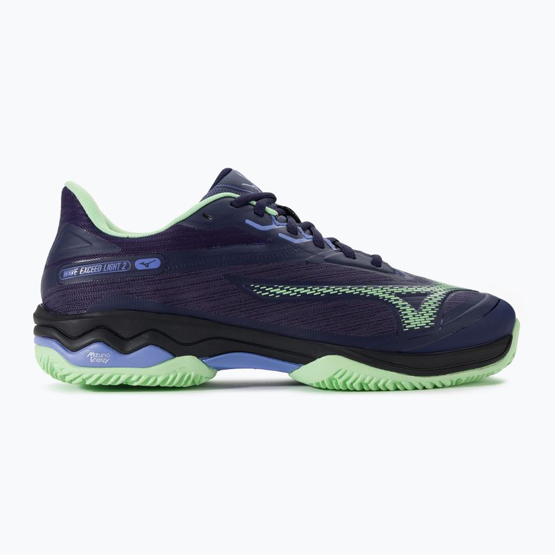 Scarpe da padel da uomo Mizuno Wave Exceed Light 2 Padel sera blu/patina verde/lolite 2