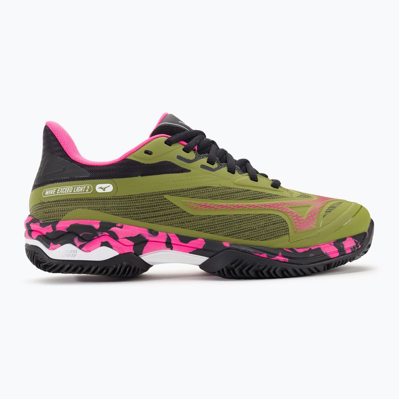 Scarpe da padel donna Mizuno Wave Exceed Light 2 Padel calliste verde/rosa glo/nero 2