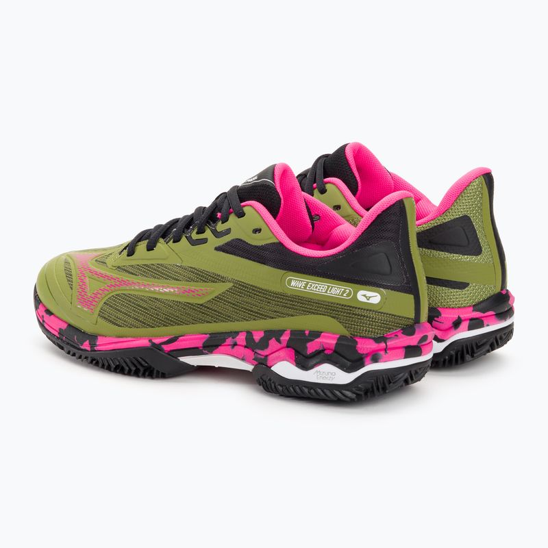 Scarpe da padel donna Mizuno Wave Exceed Light 2 Padel calliste verde/rosa glo/nero 3