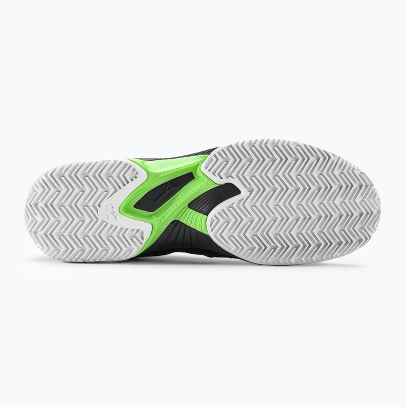 Scarpe da tennis da uomo Mizuno Wave Exceed Tour 5 CC nero/argento/verde techno 6