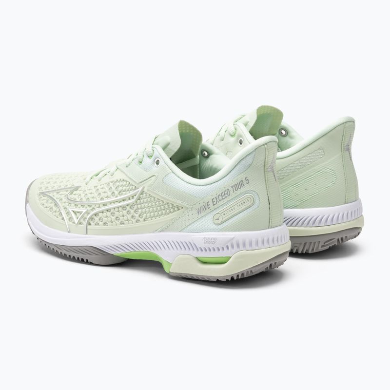 Scarpe da tennis da donna Mizuno Wave Exceed Tour 5 CC ambroshia/argento/verde techno 3