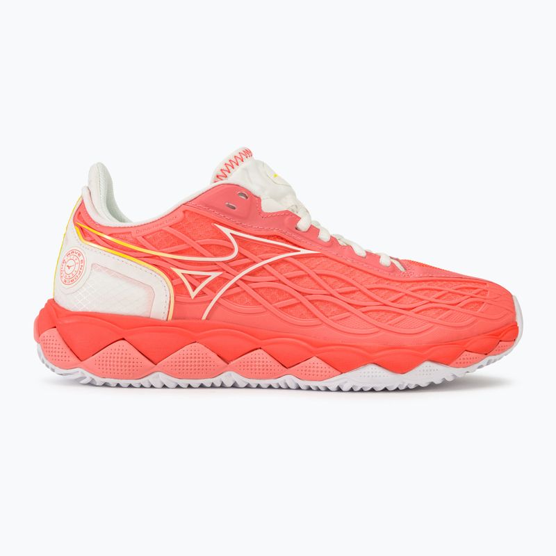 Scarpe da tennis da donna Mizuno Wave Enforce Tour CC candy coral/snow white/neon flame 2