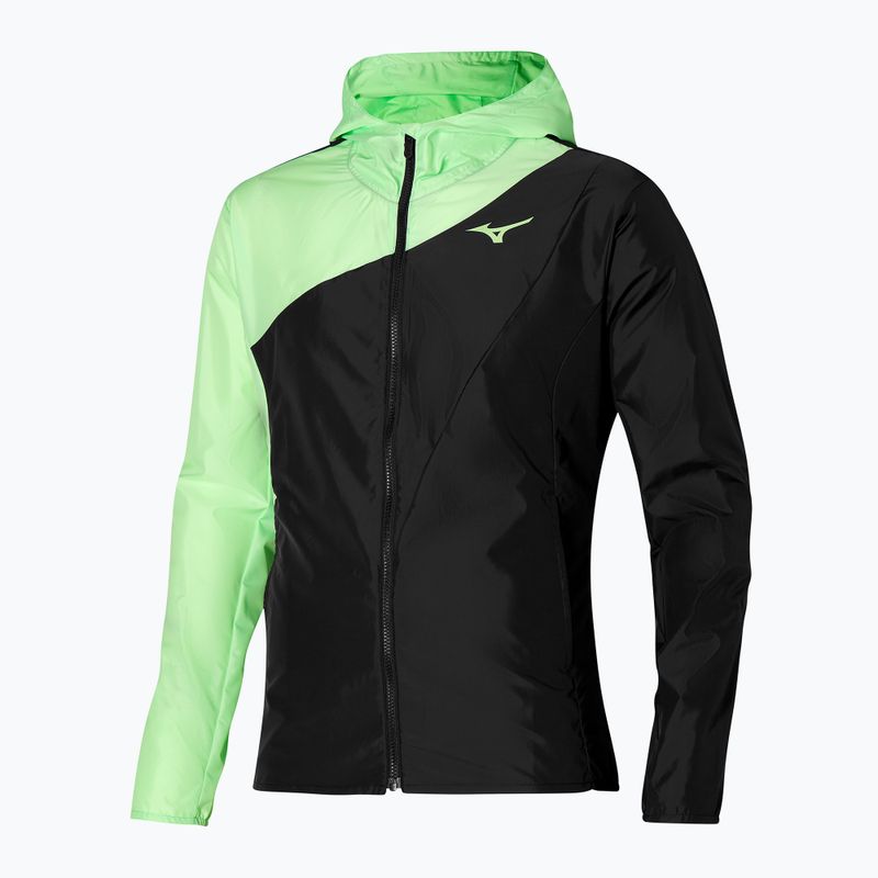 Giacca da tennis da uomo Mizuno Release Hooded Jacket verde tecno/nero