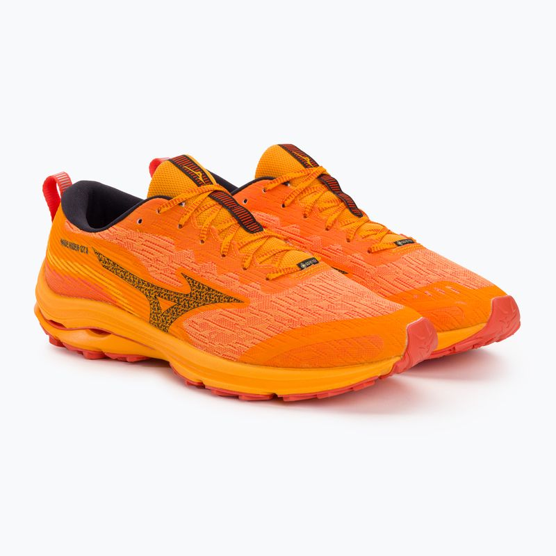 Scarpe da corsa da uomo Mizuno Wave Rider GTX zinnia/tigerlily/nero 4