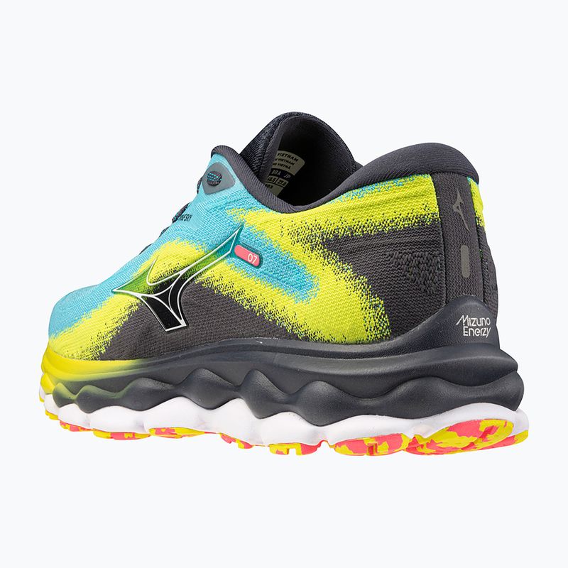 Scarpe da corsa da uomo Mizuno Wave Sky 7 blu jet/bianco/bolt2neon 13