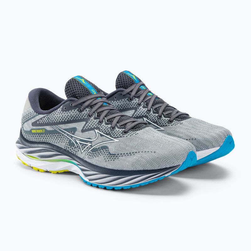 Scarpe da corsa da uomo Mizuno Wave Rider 27 blu perla/bianco/bolt2neon 6