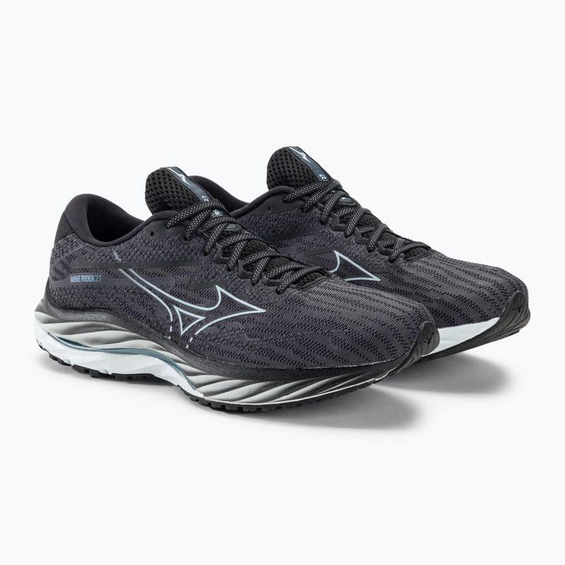 Scarpe da corsa da uomo Mizuno Wave Rider 27 ebano/illusion blue/nero 6