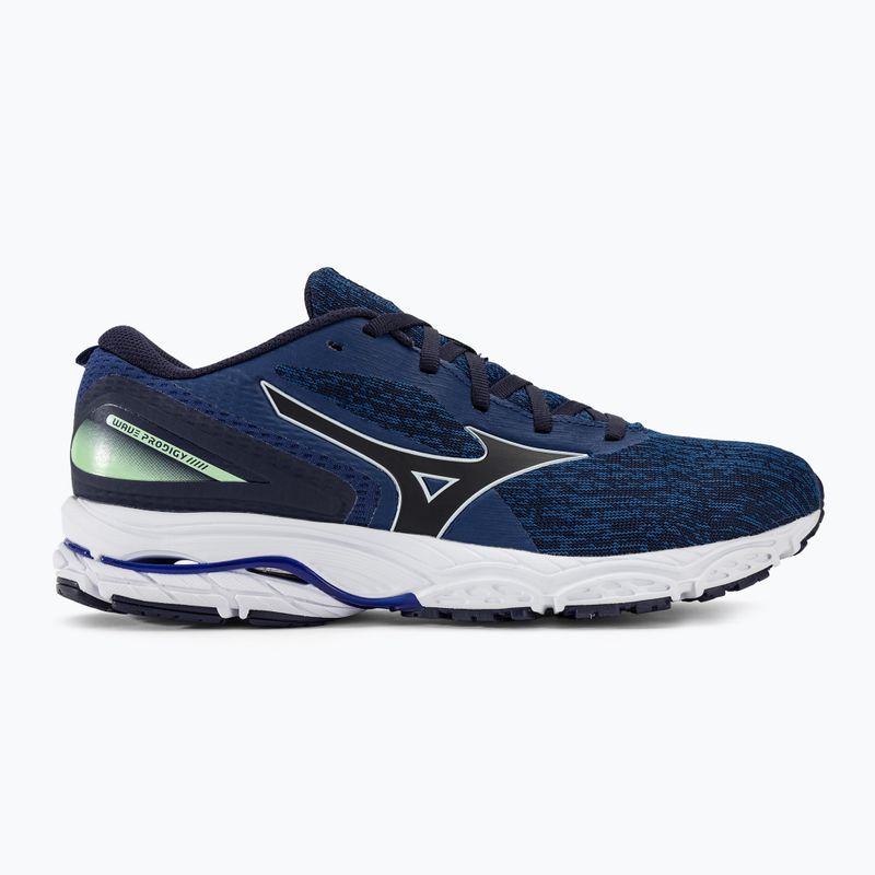 Scarpe da corsa da uomo Mizuno Wave Prodigy 5 bdepths/white/tech green 2