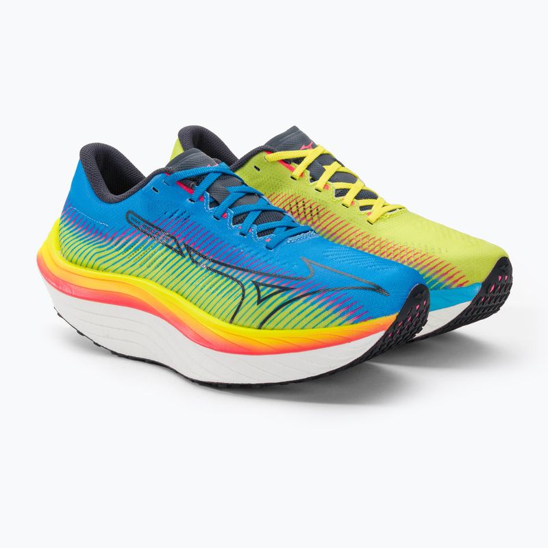 Scarpe da corsa da uomo Mizuno Wave Rebellion Pro bolt2neon/ombre blu/jet blu 4