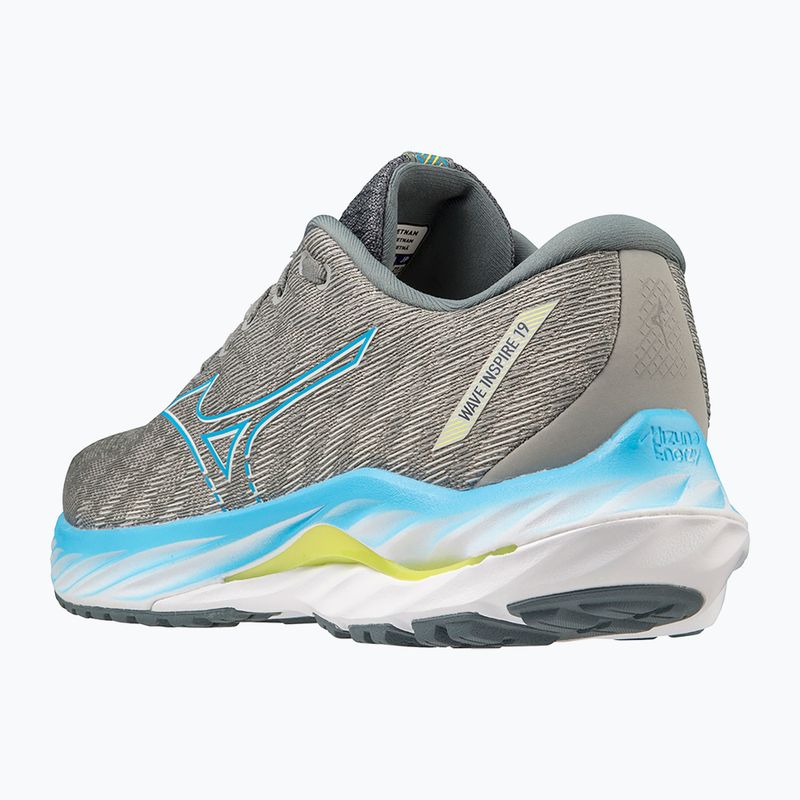 Scarpe da corsa da uomo Mizuno Wave Inspire 19 grigio/blu/bolt2neon 9