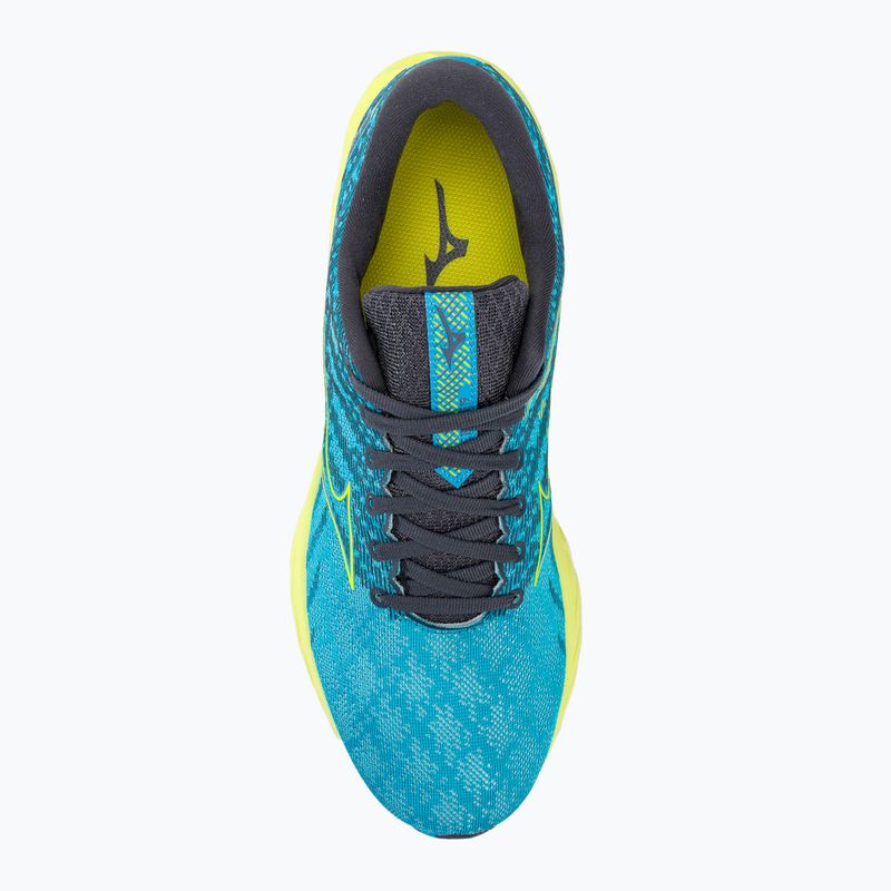 Scarpe da corsa da uomo Mizuno Wave Inspire 19 blu jet/bolt2neon/luminoso 6