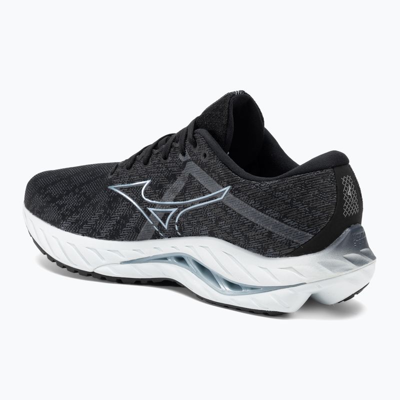 Scarpe da corsa da uomo Mizuno Wave Inspire 19 2E nero/glacial ridge/illusionblue 3