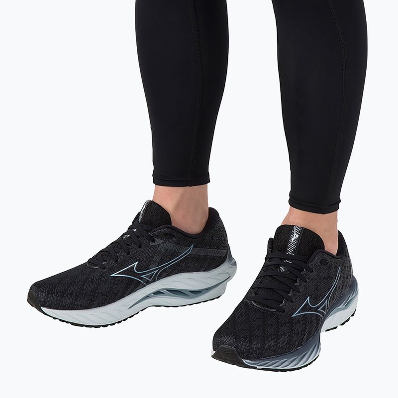 Scarpe da corsa da uomo Mizuno Wave Inspire 19 2E nero/glacial ridge/illusionblue 4