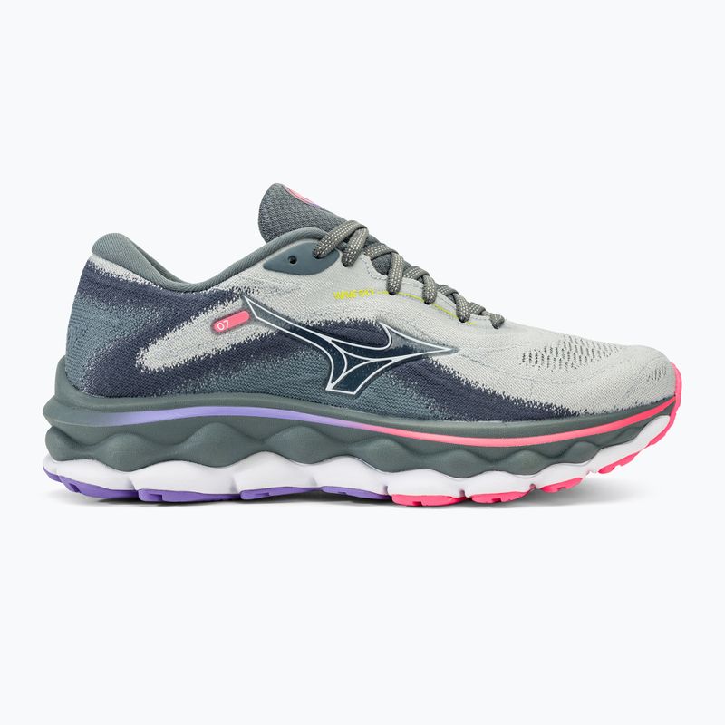 Scarpe da corsa da donna Mizuno Wave Sky 7 blu/bianco/alto rosa 2