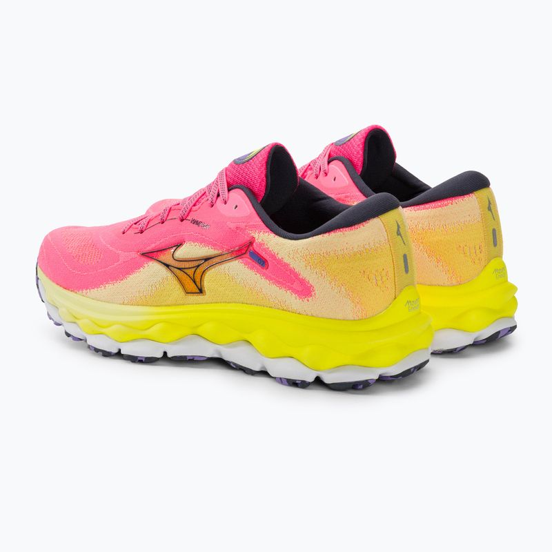 Scarpe da corsa da donna Mizuno Wave Sky 7 highvpink/ombre blue/bolt2neon 4