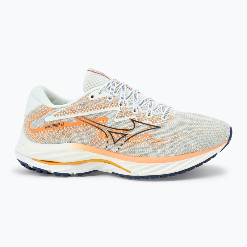 Scarpe da corsa da donna Mizuno Wave Rider 27 bianco neve/ blu notte/ corallo reef 2